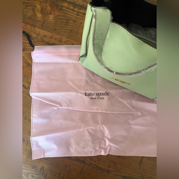 kate spade Mint Green Pebbled Leather Hobo Shoulder Bag - Picture 6 of 6